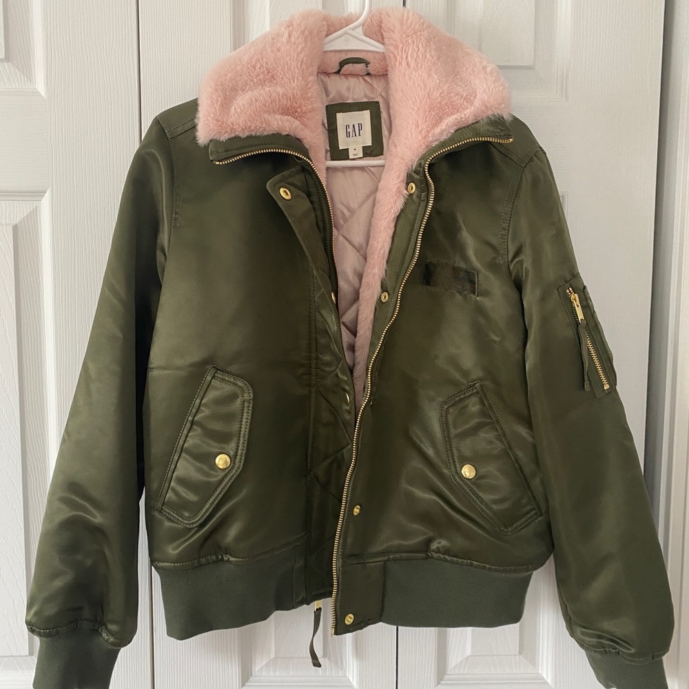 The GAP green bomber jacket
